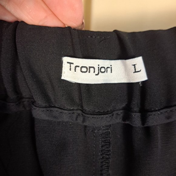 Tron Jori Women's Wide Leg Black Flowy Pants Size Large - Picture 6 of 11